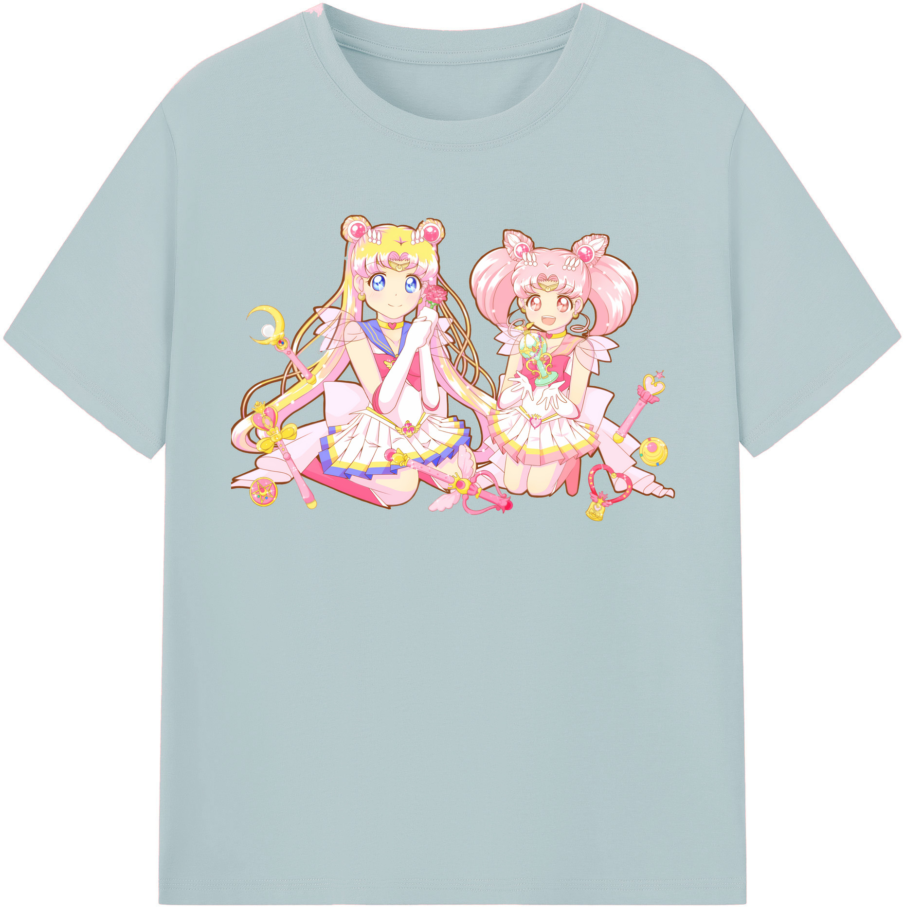 （画像用） 美少女戦士セーラームーン 月野 うさぎ つきの うさぎ Sailor Moon Tsukino Usagi 綿100％半袖Tシャツ（フロントプリント）